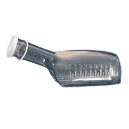 Urinflaske glassklar med lokk, 1000 ccm