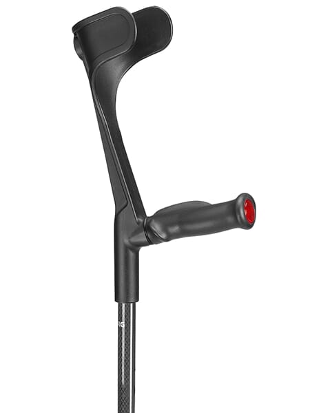 Krykke i carbon, regulerbar med anatomisksoftgrep