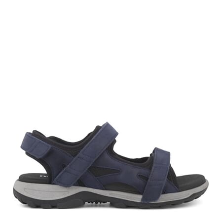 Sandal i oljeimpregnert kalveskinn, blå farge