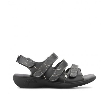 Sandal Plain leather black