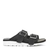 Slippers plained leather Black