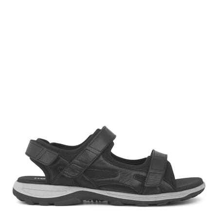 Sandal i skinn - sort